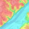 Mapa topográfico Les Mazères, altitude, relevo