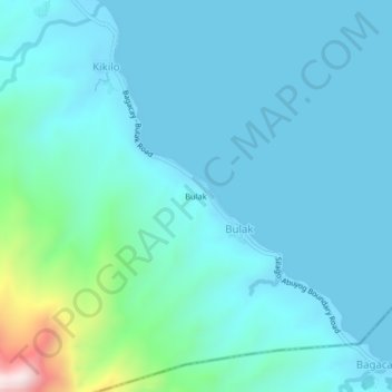 Mapa topográfico Bulak, altitude, relevo