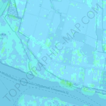 Mapa topográfico Oudendijk, altitude, relevo