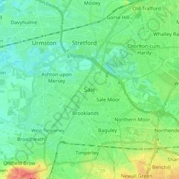 Mapa topográfico Sale, altitude, relevo