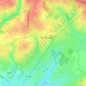 Mapa topográfico L'Orphelinat, altitude, relevo