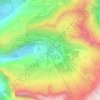 Mapa topográfico Flaine Front de Neige, altitude, relevo