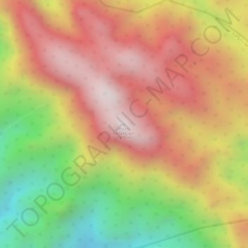 Mapa topográfico Mount Pangasugan, altitude, relevo