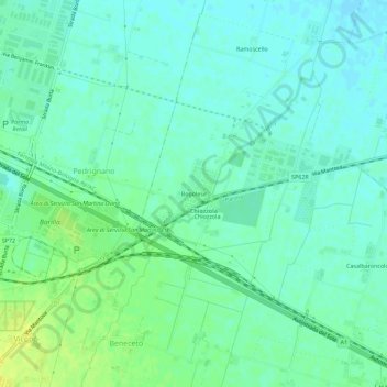 Mapa topográfico Bogolese, altitude, relevo