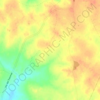 Mapa topográfico Rica Plata, altitude, relevo