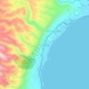 Mapa topográfico Obong, altitude, relevo