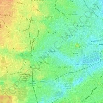 Mapa topográfico Mondésir, altitude, relevo