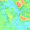 Mapa topográfico Biscay, altitude, relevo