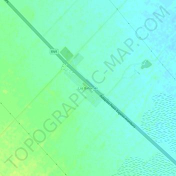 Mapa topográfico Las Bahamas, altitude, relevo