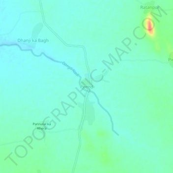 Mapa topográfico Peend, altitude, relevo