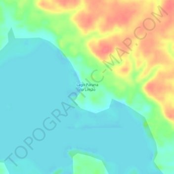 Mapa topográfico Manacapuru, altitude, relevo