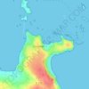 Mapa topográfico Grève du Kelenn, altitude, relevo