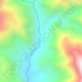 Mapa topográfico Tembagapura, altitude, relevo