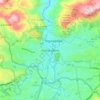 Mapa topográfico Comayagüela, altitude, relevo