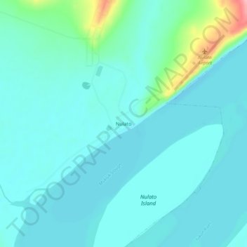 Mapa topográfico Nulato, altitude, relevo