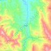 Mapa topográfico Andes, altitude, relevo