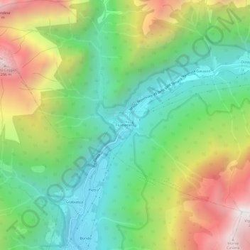 Mapa topográfico Fiumenero, altitude, relevo