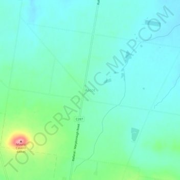 Mapa topográfico Ascot, altitude, relevo