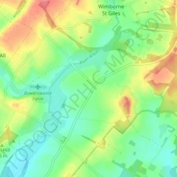 Mapa topográfico Knowlton, altitude, relevo