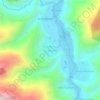 Mapa topográfico La Asunta, altitude, relevo