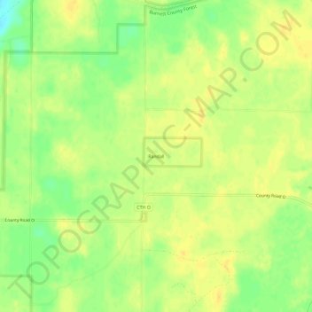 Mapa topográfico Randall, altitude, relevo