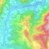 Mapa topográfico Carviano, altitude, relevo