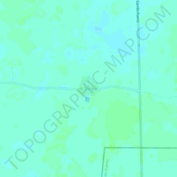 Mapa topográfico X-Tohbil, altitude, relevo