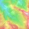 Mapa topográfico Vinca, altitude, relevo