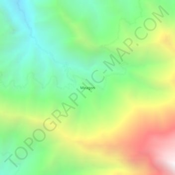 Mapa topográfico Miragon, altitude, relevo