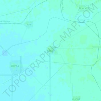 Mapa topográfico Sugga, altitude, relevo