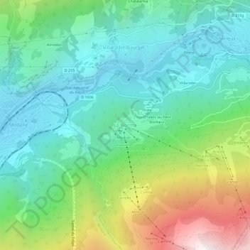 Mapa topográfico La Norma, altitude, relevo