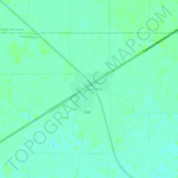 Mapa topográfico El Moquetito, altitude, relevo