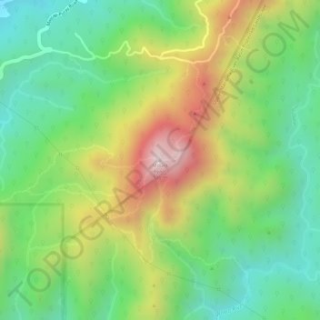 Mapa topográfico Mount Ayaas, altitude, relevo