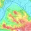 Mapa topográfico Berbiguières, altitude, relevo