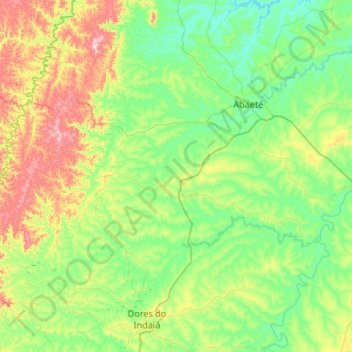 Mapa topográfico Quartel Geral, altitude, relevo