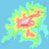 Mapa topográfico Sérifos, altitude, relevo