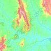 Mapa topográfico Cristalândia, altitude, relevo