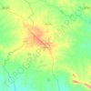 Mapa topográfico Carira, altitude, relevo
