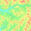 Mapa topográfico Communauté de communes du Pays de Lauzun, altitude, relevo