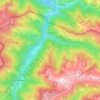 Mapa topográfico Canejan, altitude, relevo