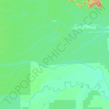 Mapa topográfico Japurá, altitude, relevo