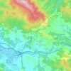 Mapa topográfico Bérriz, altitude, relevo