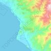 Mapa topográfico Chilca, altitude, relevo