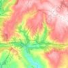 Mapa topográfico Lubián, altitude, relevo