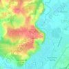 Mapa topográfico Bonzac, altitude, relevo