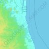 Mapa topográfico Cunani, altitude, relevo