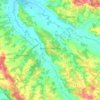 Mapa topográfico Bouzon-Gellenave, altitude, relevo