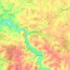 Mapa topográfico Charroux, altitude, relevo