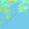 Mapa topográfico 惠州大亚湾经济技术开发区, altitude, relevo