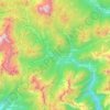 Mapa topográfico Val di Zoldo, altitude, relevo